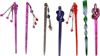 

DRISK Combo of Multi Color Juda Sticks Bun Stick(Multicolor)