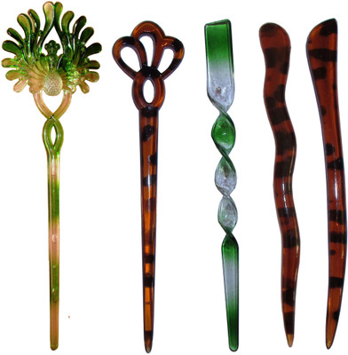 

BYBY Combo of Multi Color Juda Sticks Bun Stick(Multicolor)