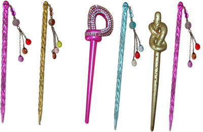 

RATH Combo of Multi Color Juda Sticks Bun Stick(Multicolor)