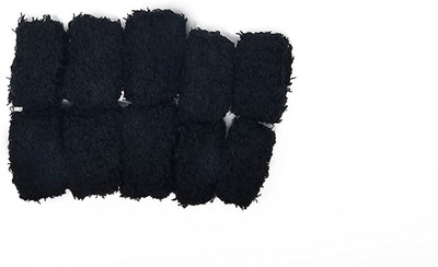 

Rbasics Black Soft Cotton Thread Rubberbands with Ouchless effect for Women (Pack of 10) Rubber Band(Black)