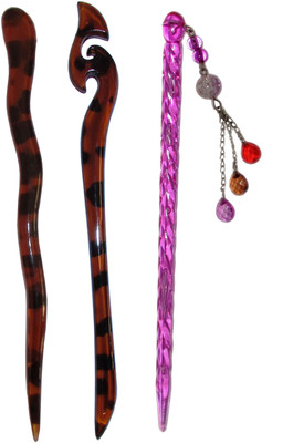 

MUSKJ Combo of Multi Color Juda Sticks Bun Stick(Multicolor)