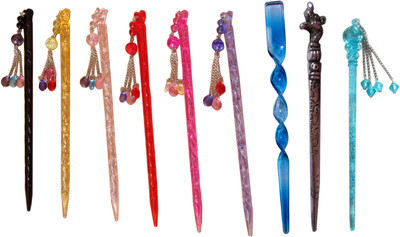 

INKO Combo of Multi Color Juda Sticks Bun Stick(Multicolor)