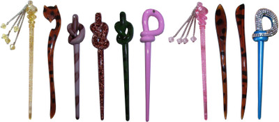

SAHAJ Combo of Multi Color Juda Sticks Bun Stick(Multicolor)