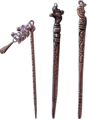

MUSKJ Combo of Multi Color Juda Sticks Bun Stick(Multicolor)
