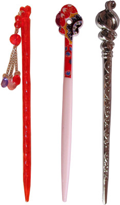 

KILOOUIP Combo of Multi Color Juda Sticks Bun Stick(Multicolor)