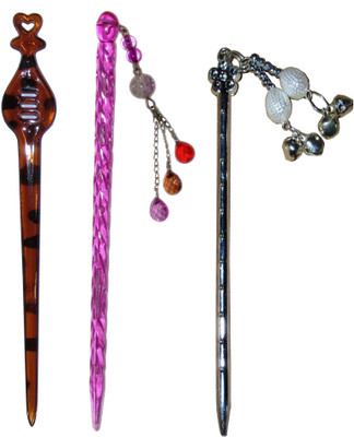 

HOOKIR Combo of Multi Color Juda Sticks Bun Stick(Multicolor)