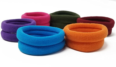 

Rbasics Multicolors Soft Fabric Rubberbands (pack of 12) Rubber Band(Multicolor)