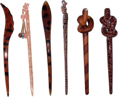 

NIRALA Combo of Multi Color Juda Sticks Bun Stick(Multicolor)