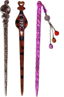 

NILKA Combo of Multi Color Juda Sticks Bun Stick(Multicolor)