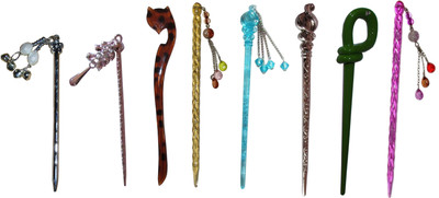 

INKO Combo of Multi Color Juda Sticks Bun Stick(Multicolor)