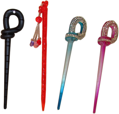 

KUNL Combo of Multi Color Juda Sticks Bun Stick(Multicolor)