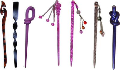 

U89 Combo of Multi Color Juda Sticks Bun Stick(Multicolor)