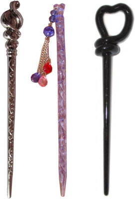 

SHUKRIIA Combo of Multi Color Juda Sticks Bun Stick(Multicolor)