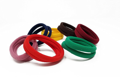 

Rbasics hair ponytail holder elastic rubberband soft fabric big size Pack of 14 Rubber Band(Multicolor)