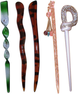 

KINO Combo of Multi Color Juda Sticks Bun Stick(Multicolor)