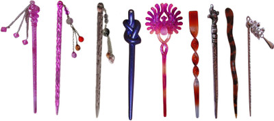

LOVERY Combo of Multi Color Juda Sticks Bun Stick(Multicolor)