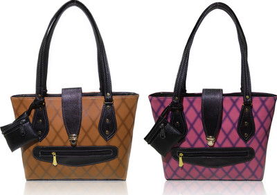 

AZED Collections Shoulder Bag(Brown, Purple)