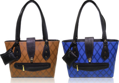 

AZED Collections Shoulder Bag(Brown, Blue), Blue;brown