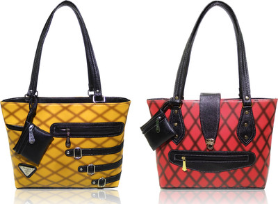 

AZED Collections Shoulder Bag(Yellow, Red), Red;yellow