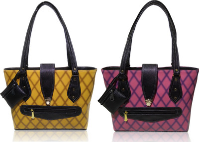 

AZED Collections Shoulder Bag(Yellow, Purple), Purple;yellow