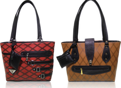 

AZED Collections Shoulder Bag(Red, Brown), Brown;red