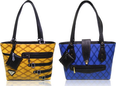 

AZED Collections Shoulder Bag(Yellow, Blue), Blue;yellow