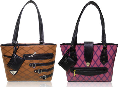 

AZED Collections Shoulder Bag(Brown, Purple)