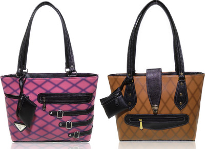

AZED Collections Shoulder Bag(Purple, Brown), Brown;purple