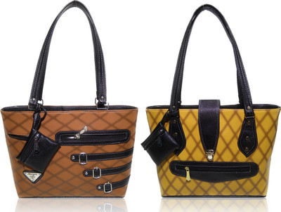 

AZED Collections Shoulder Bag(Brown, Yellow)
