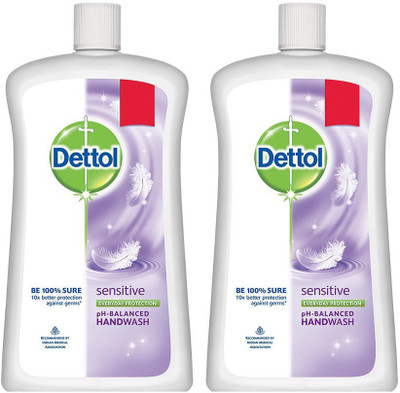 

Dettol Sensitive Hand Wash(1800 ml, Bottle, Pack of 2)