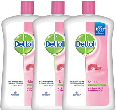 

Dettol Skincare Hand Wash(2700 ml, Bottle, Pack of 3)