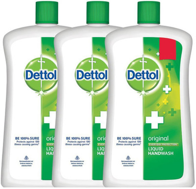 

Dettol Original Liquid Hand Wash(2700 ml, Bottle, Pack of 3)
