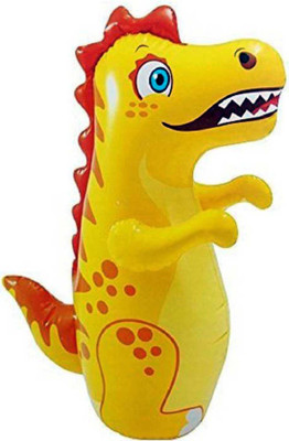 

Bonkerz 3 Feet Inflatable PVC Sand Base Dino Shape Hit Me 3D BOP Bag Inflatable Play Gym(Multicolor)