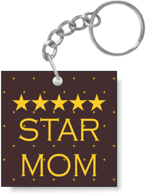 

Giftsmate KH5645 Mothers Day Gifts 5 Star Mom Keychain Keyring for Mom Key Chain
