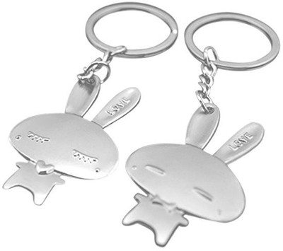 

Generic ute Couple Keychain Love Detachable Keychain Key Ring-Love rabbit Key Chain