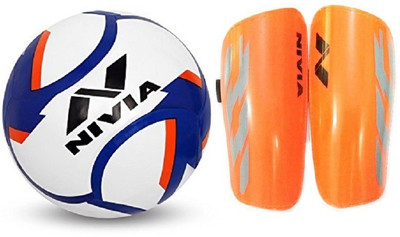 Nivia Combo of two- one 'Dominator' Football (Size-5) and one Pair of 'Classic' Shin guard (Size-Large) (Color On Availability) Football Kit available at flipkart for Rs.1000