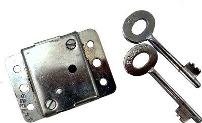 

HLI 4 lever locker lock (round 2 keys) (stainless steel keys)(size 59 m.m.) Lock(Grey)