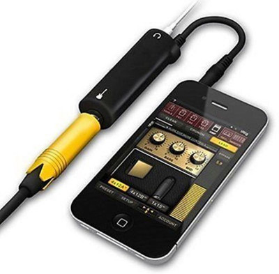

Xceptionalgems Guitar Interface AmpliTube IRig Converter Guitar Sound Effect tool for iPhone / iPad Guitar Interface(Black)