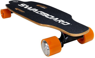 

SWAGBOARD Skateboard with Wireless LED Remote 9 inch x 8 inch Skateboard(Orange, Black, Pack of 1)