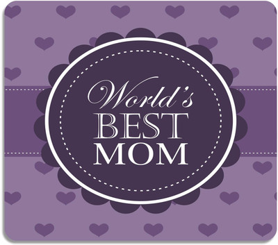 

Giftsmate Mothers Day Gifts Worlds Best Mom Printed Mouse Pad for Mom Mousepad(Purple)