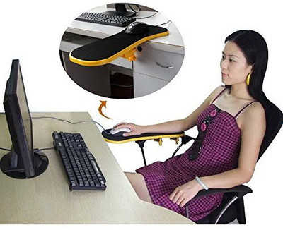 

Shrih Rotating Computer Arm Rest Mouse Pad Mousepad(Yellow & Black)