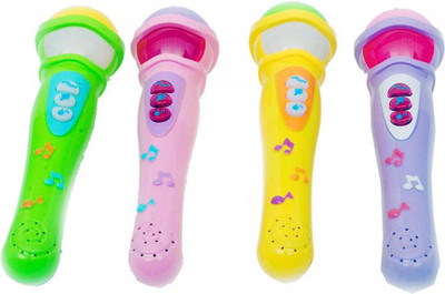 

Bonkerz Pack of Four Mikes With Microphone Toy With Lights And Music(Multicolor)