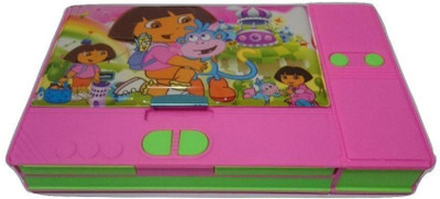 

13-HI-13 Themed Flowers Art Plastic Pencil Box(Set of 1, Multicolor)