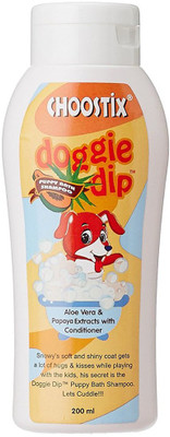

Choostix Doggie Dip Conditioning, Hypoallergenic Aloe Vera and Papaya Extracts Dog Shampoo(200 ml)
