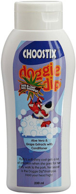 

Choostix Doggie Dip Conditioning, Hypoallergenic Aloe Vera and Grape EXtracts Dog Shampoo(200 ml)