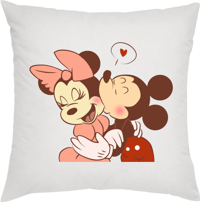 ME&YOU Polyester Fibre Toons & Characters Cushion Pack of 1(White)