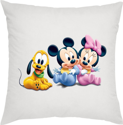 ME&YOU Polyester Fibre Toons & Characters Cushion Pack of 1(White)