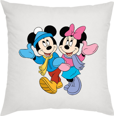 ME&YOU Polyester Fibre Toons & Characters Cushion Pack of 1(White)