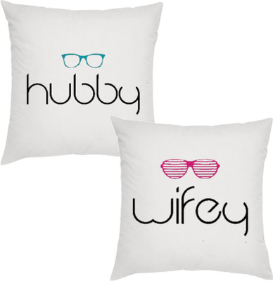 ME&YOU Polyester Fibre Alphanumeric Sleeping Pillow Pack of 2(White)