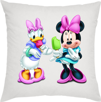 ME&YOU Polyester Fibre Toons & Characters Cushion Pack of 1(White)